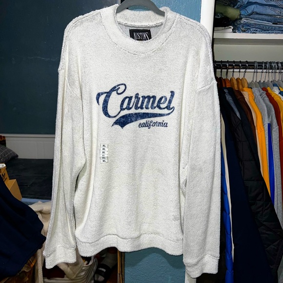 Carmel California White Blue Sweatshirt - Picture 1 of 5
